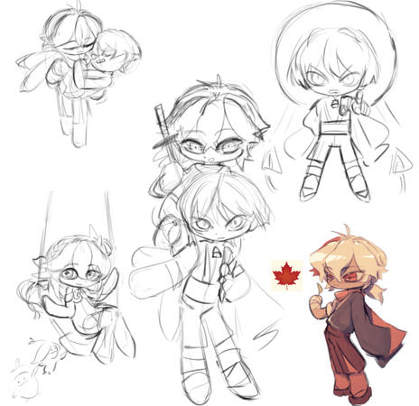 Chibi style sketches